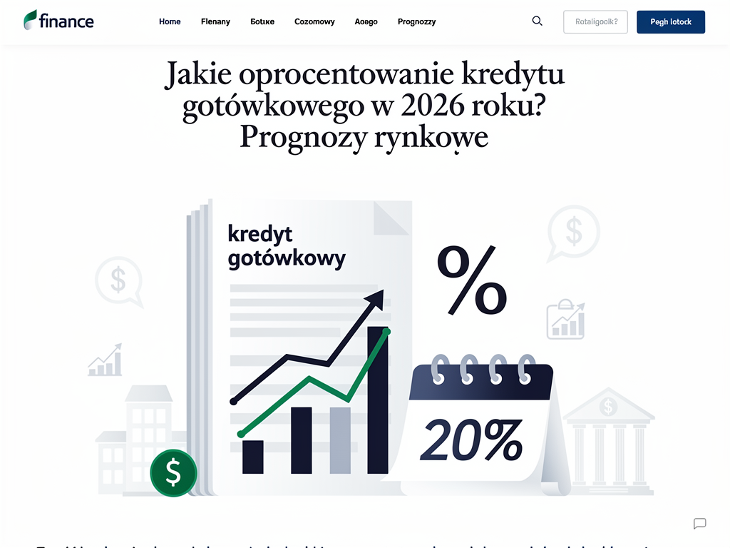 Jakie oprocentowanie kredytu gotówkowego w 2026 roku? Prognozy rynkowe